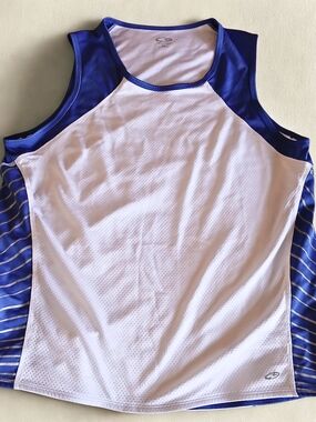 Champion White and Blue Athletic Tank Top Size XL - NWOT